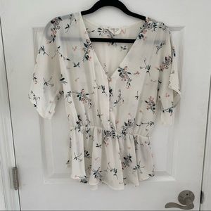 SIENNA SKY WHITE FLORAL BLOUSE